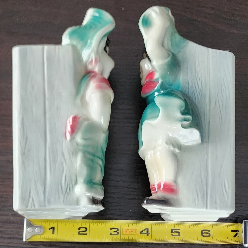 Farm kids mid-century farmhouse vases by Royal Copley ceramic planters, VINTAGE! - Picture 8 of 12